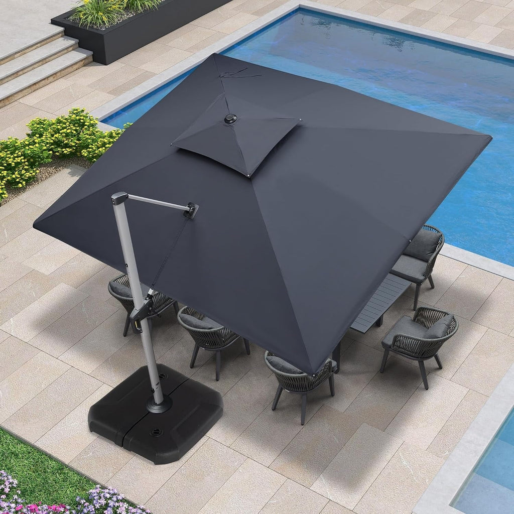 10 x 12ft Navy Blue Cantilever Umbrella N4044