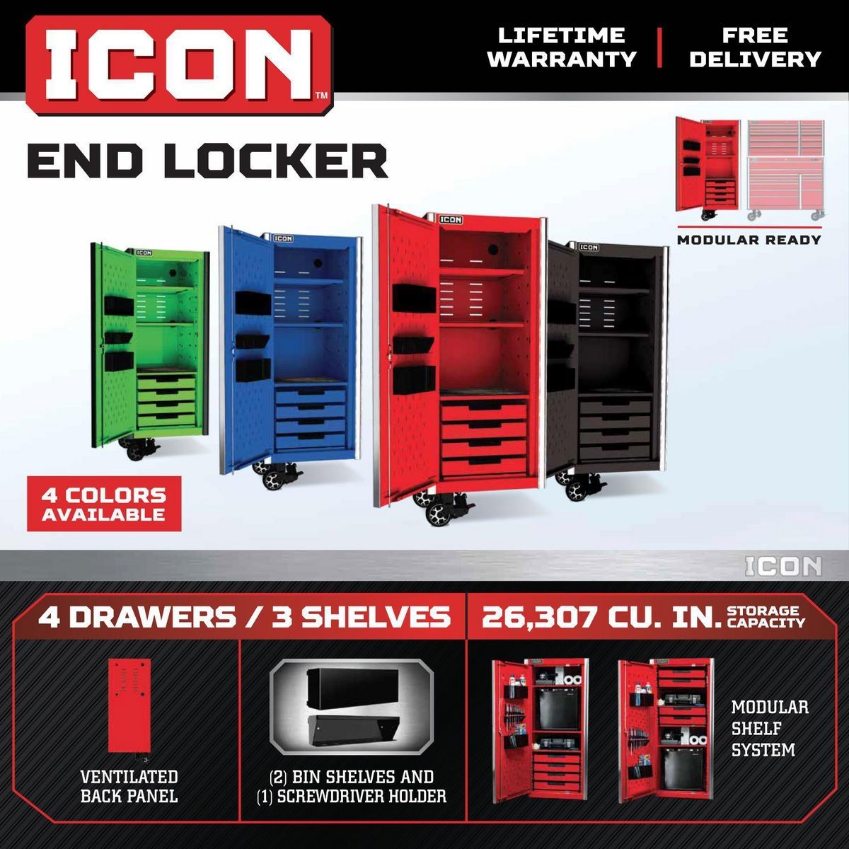 28 in. End Locker P707