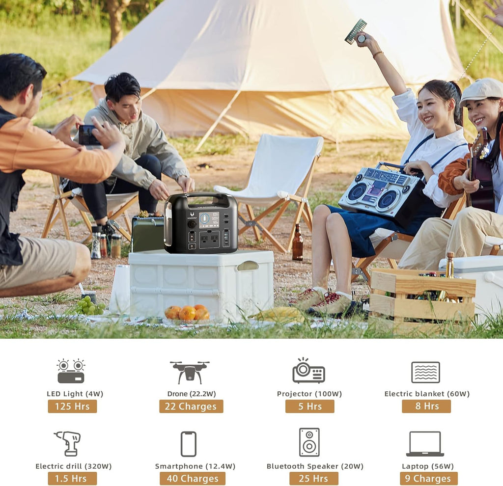 Portable Power Station 518Wh LiFePO4 Battery Backup G30316
