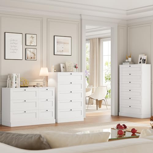 6 Drawer Wood Dresser M689