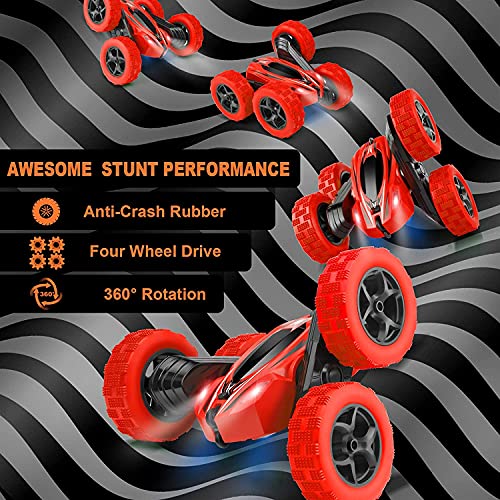 Remote Control Car 2.4GHz Stunt 4WD 360° Rotating Off Road Crawler Toy Car Blue R675101