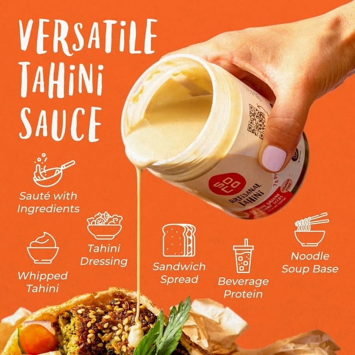 Tahini Paste, 13.4 oz, Pack of 6 H382114