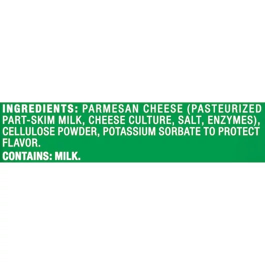 Grated Parmesan Cheese 3 Ounce R546402