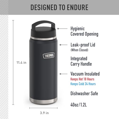 Stainless Steel Vacuum Insulated Water Bottle with Screw Top Lid 32 Ounce I99154