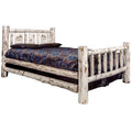Laser Engraved Log Bed Natural Twin M3998