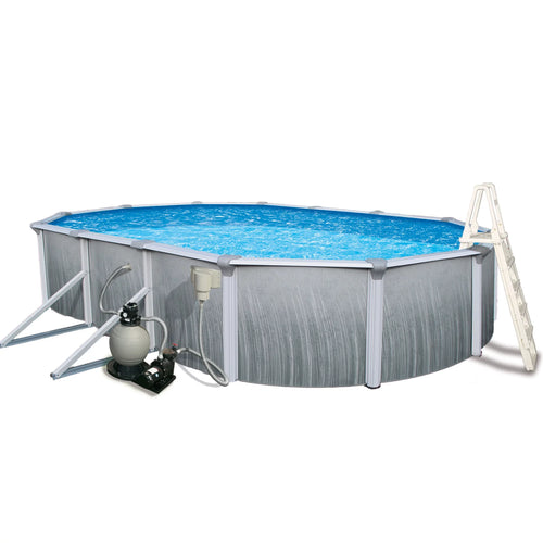 12-ft x 24-ft Oval 52-in Deep Metal Wall Swimming Pool G828
