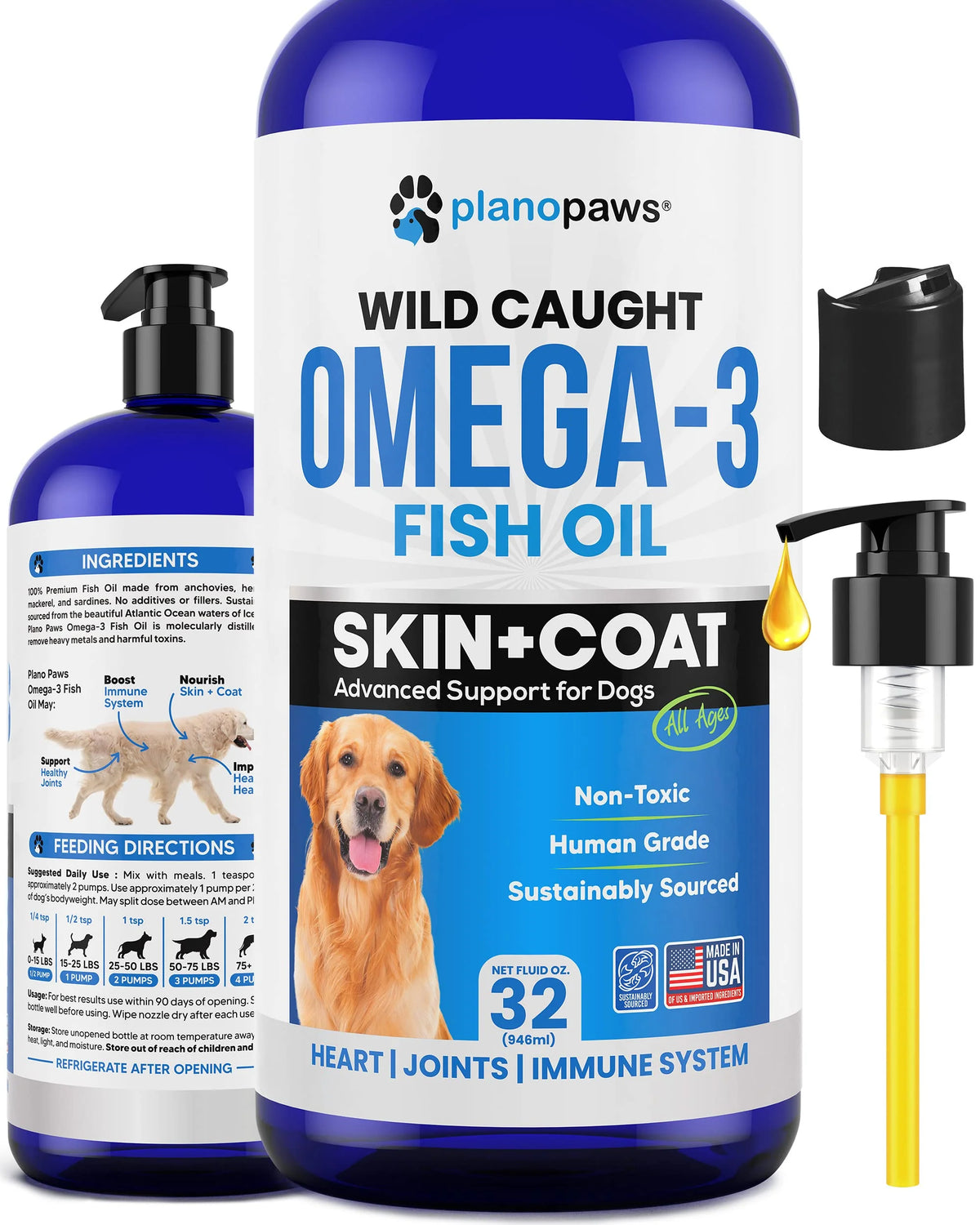 Omega 3 Fish Oil Liquid for Dogs F42984