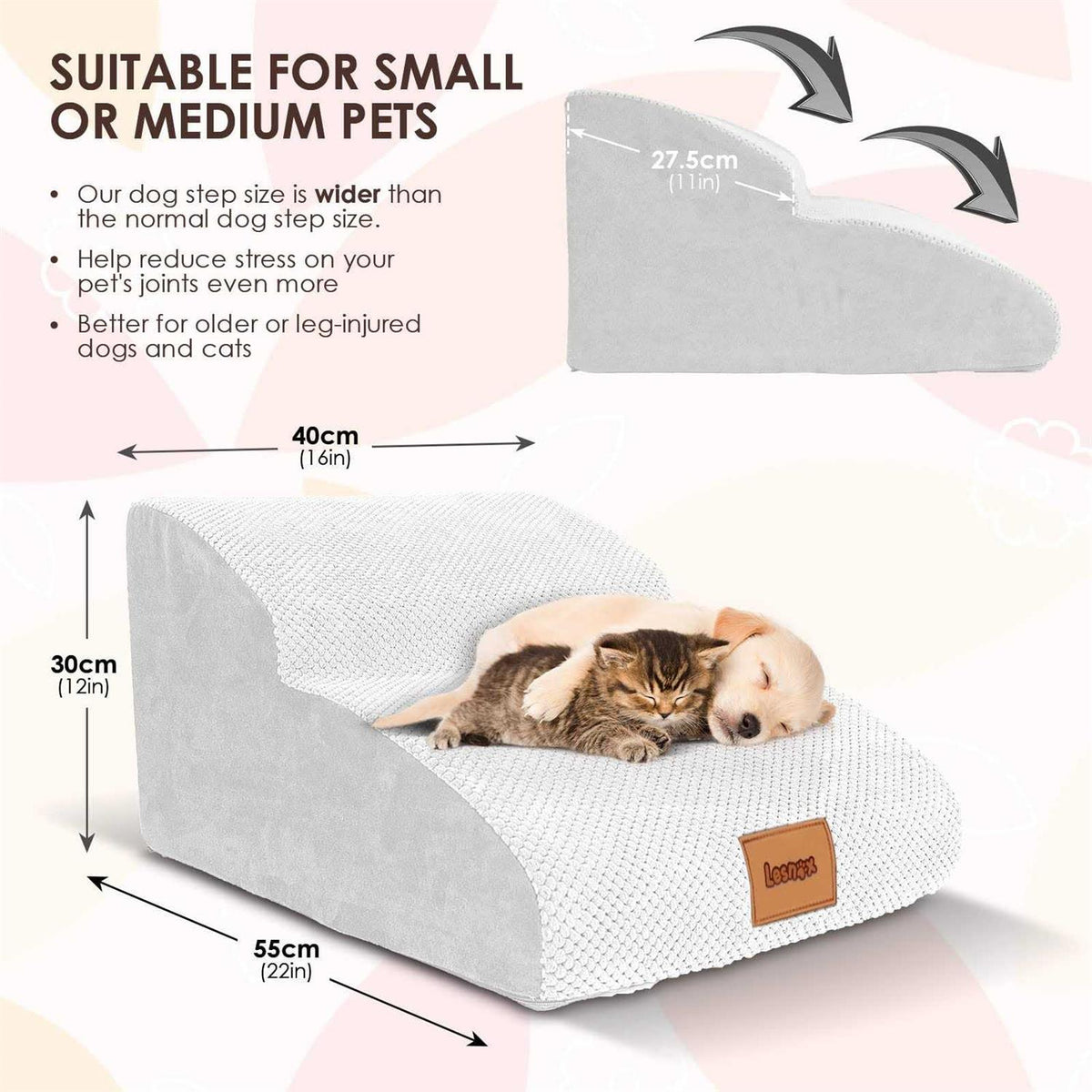 2-Step 30D Foam Pet Stairs with Waterproof Cover A663816
