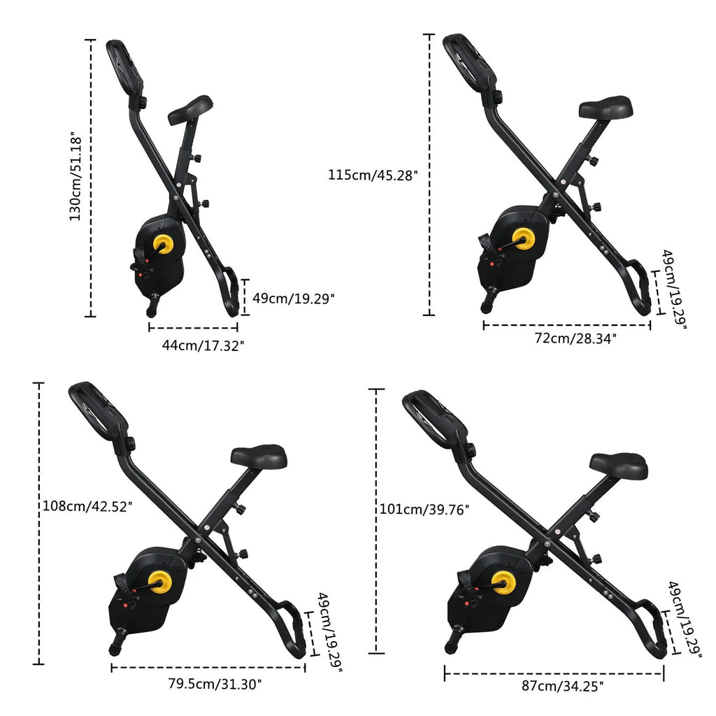 Adjustable Folding Stationary Exercise Bike I7587