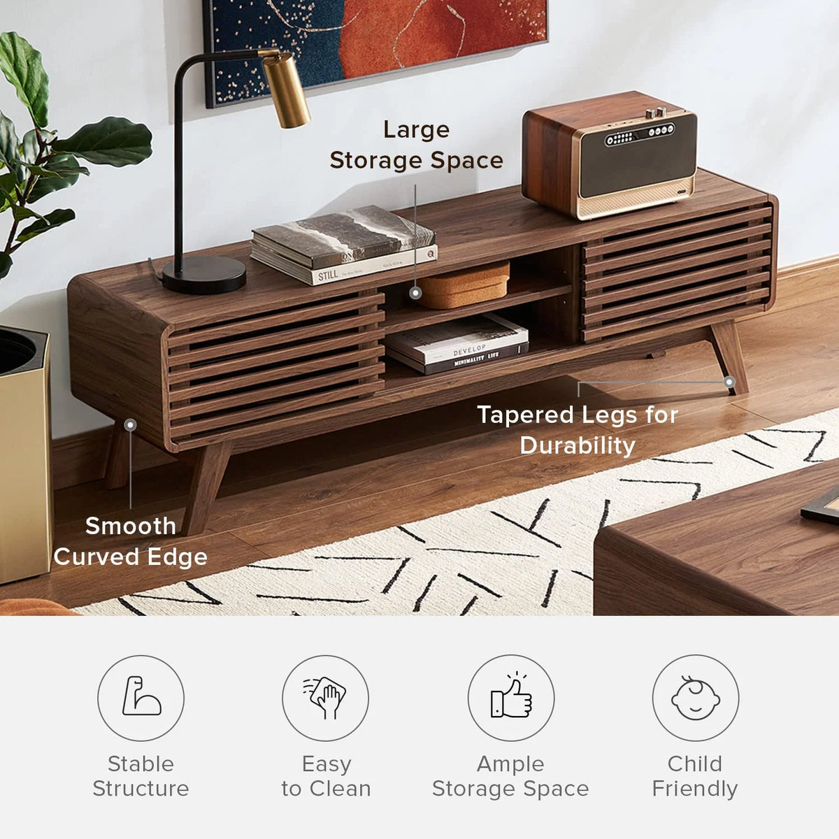 59 Mid-Century Modern TV Stand Console X599534