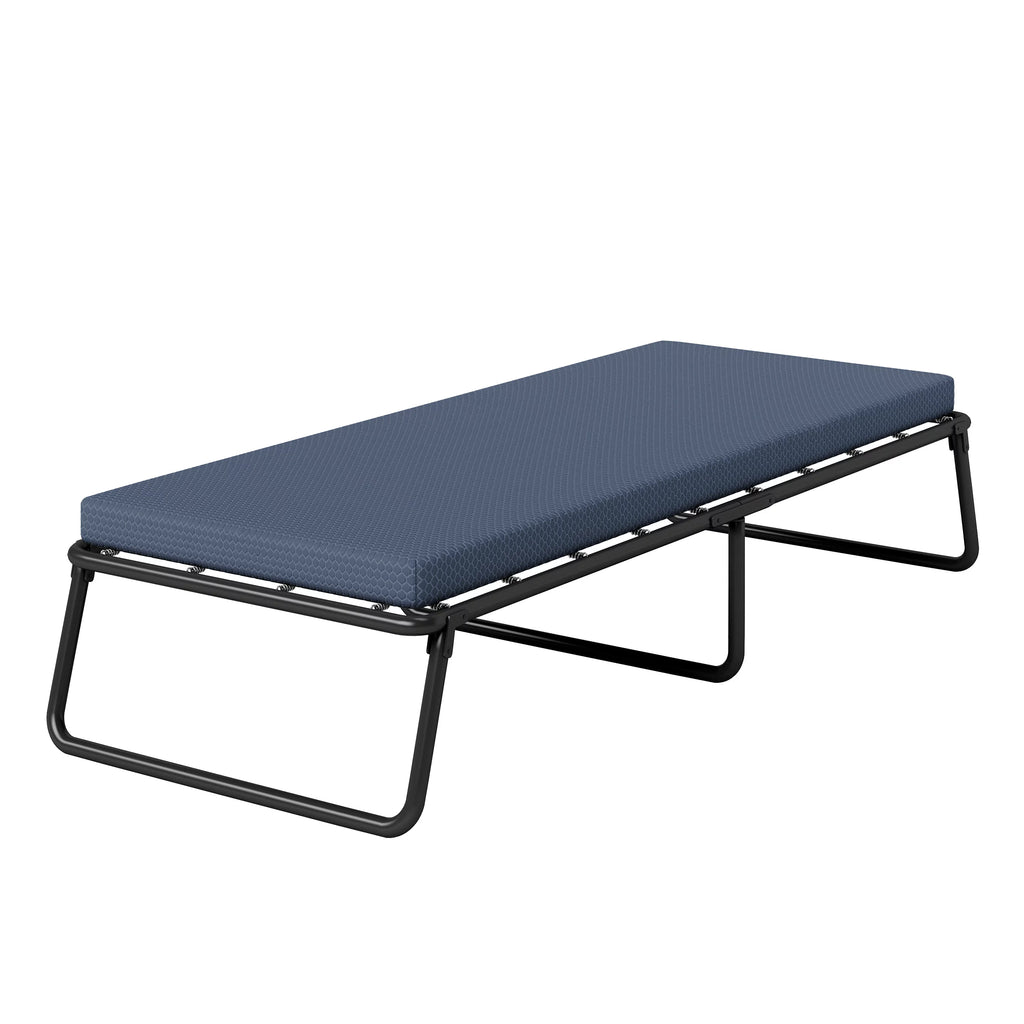 Folding Guest Bed Cot with Cooling Gel Foam Mattress, Twin R7397