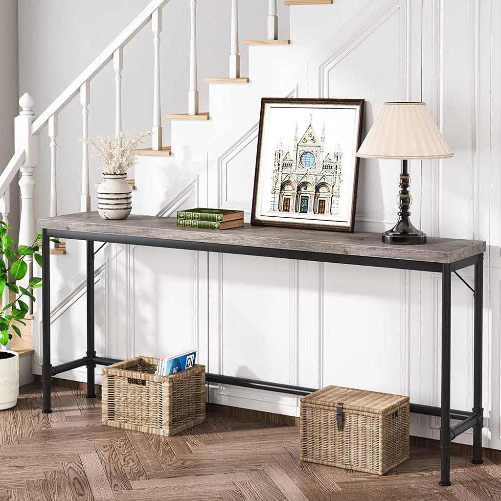 70.9" Grey Console Table X876013