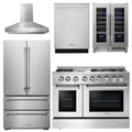 48 Propane Dual Fuel Range, Hood, Refrigerator, Dishwasher, Wine Cooler F335962