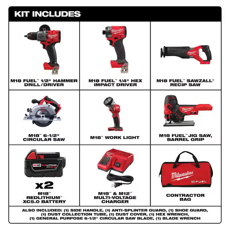 18-Volt Lithium-Ion Brushless Cordless Combo Kit (5-Tool) Q1841