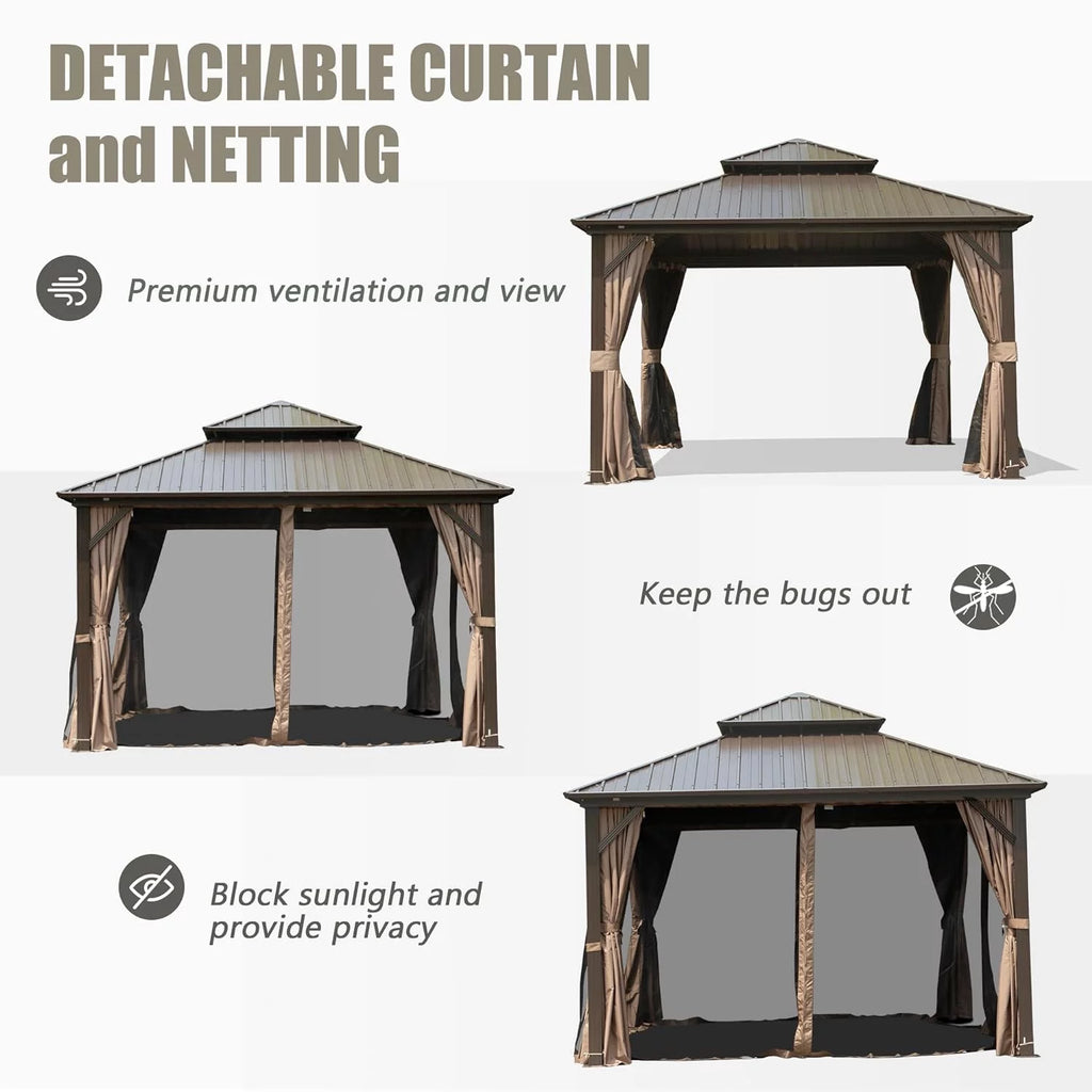 10x10x9.5ft Hardtop Gazebo V124609