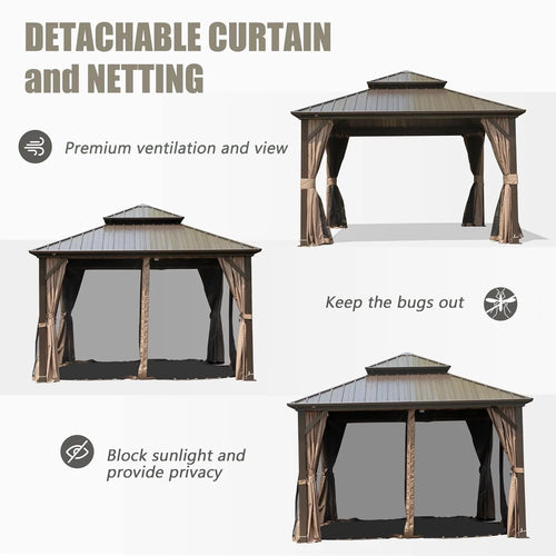 10x10x9.5ft Hardtop Gazebo V124609