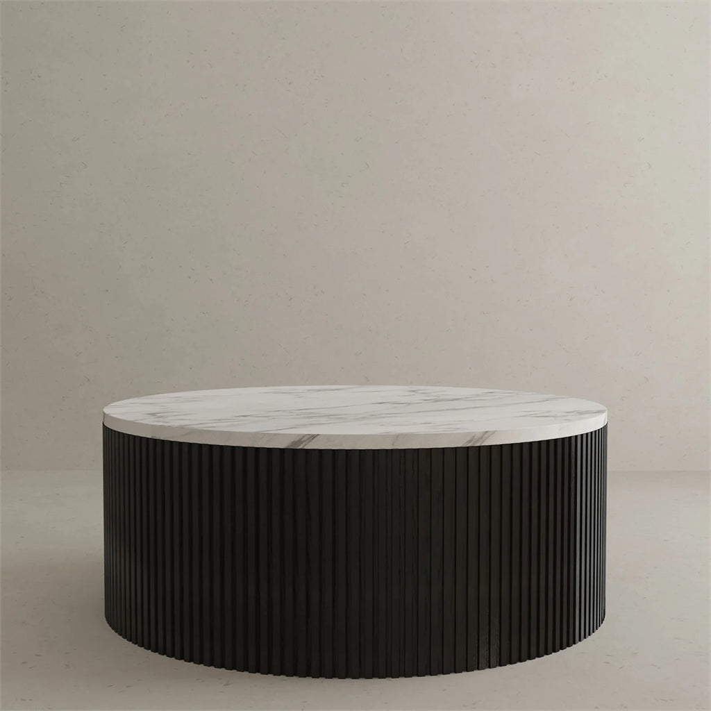 Faux Marble & Wood Coffee Table Q7578