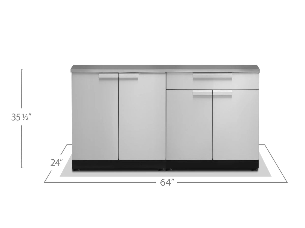 3 Piece Stainless Steel Outdoor Kitchen Cabinet Set Q169