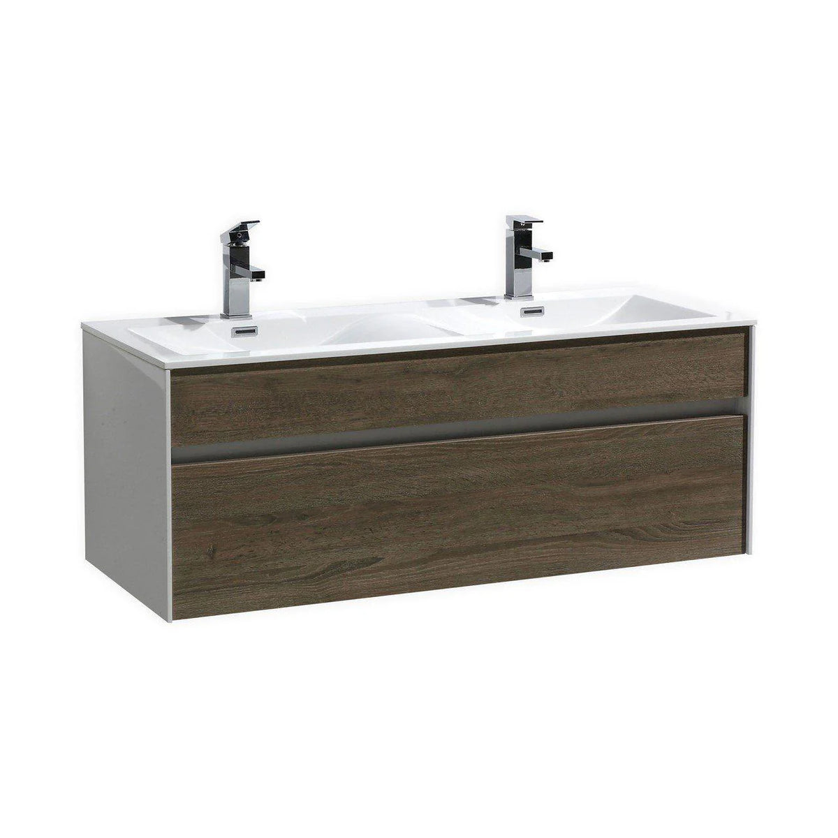 48 in. Havana Oak Wall Mount Bathroom Vanity Q673