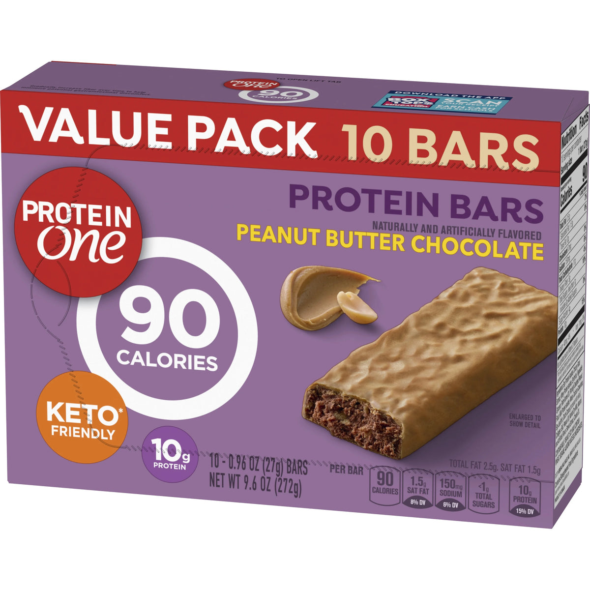 Peanut Butter Chocolate Protein Bars 10 ct Z58153