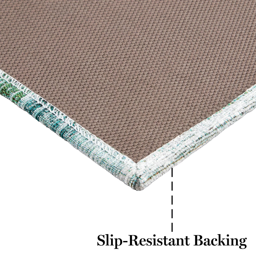 Mint Green/White 20"x36" Kitchen Mat E11440