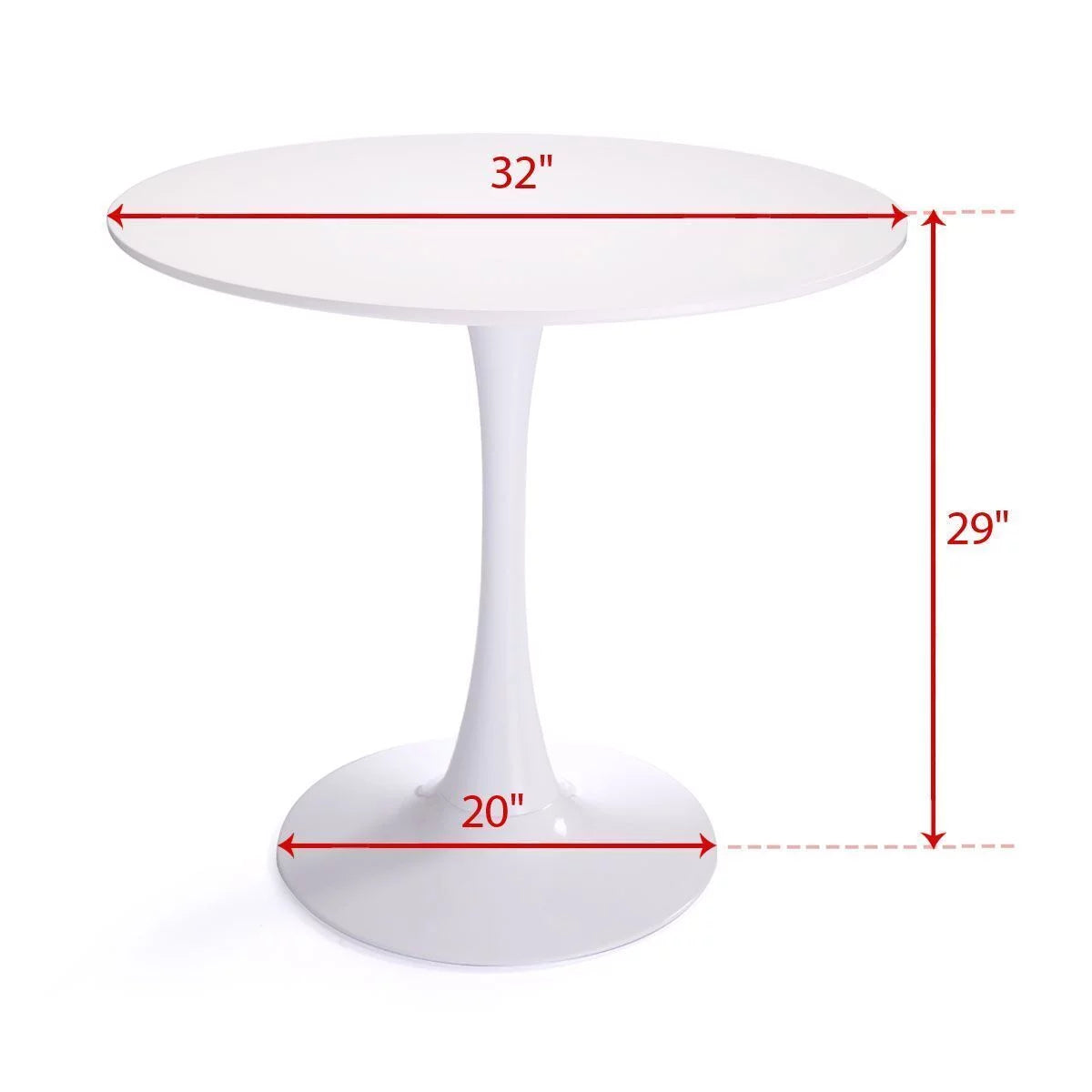 Round Pedestal Dining Table White D18237