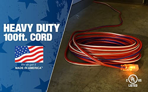 100-Feet 12/3 Extension Cord with Lighted End G865