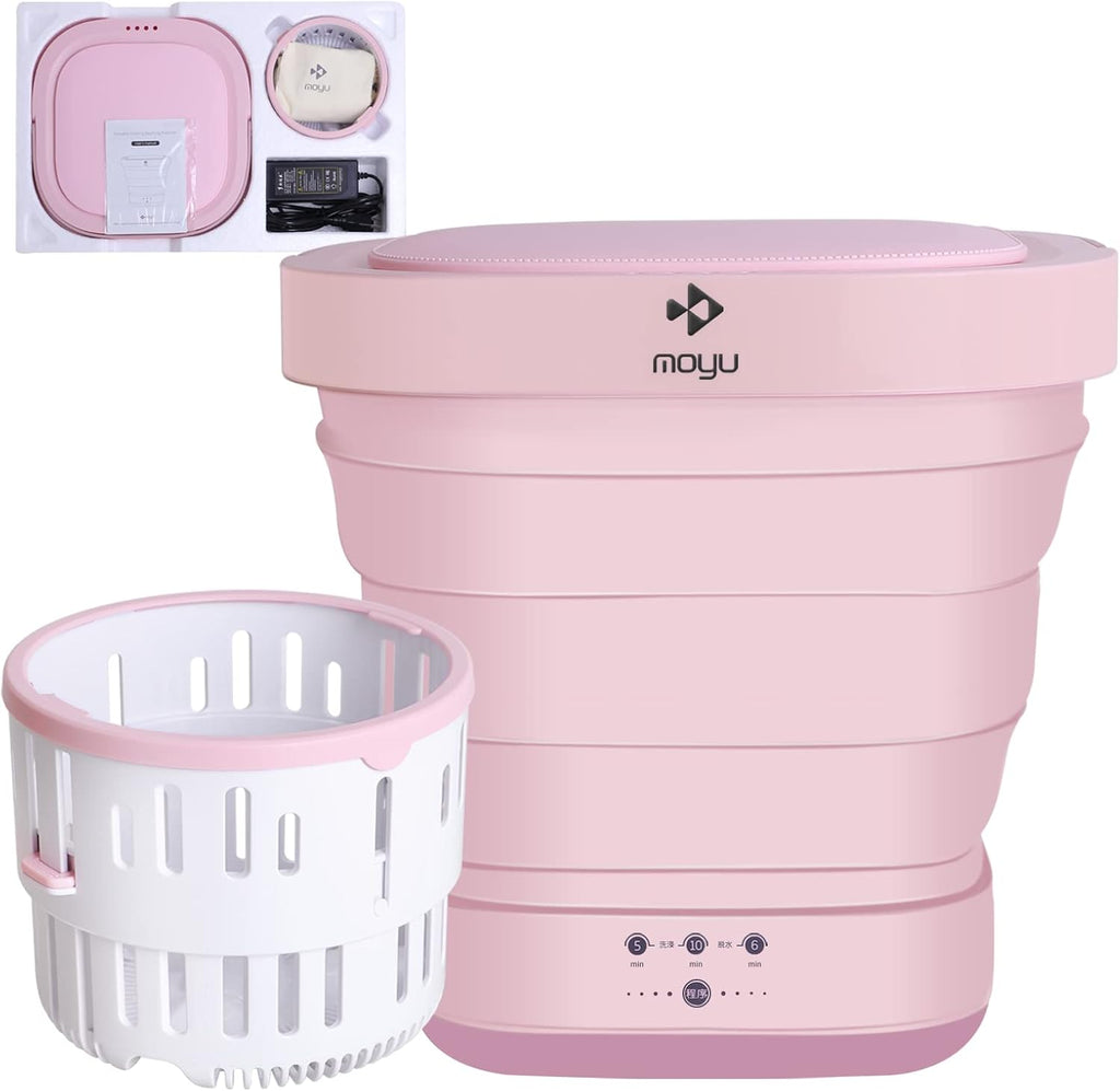 Portable Foldable Mini Washing Machine with Drain Basket H4223