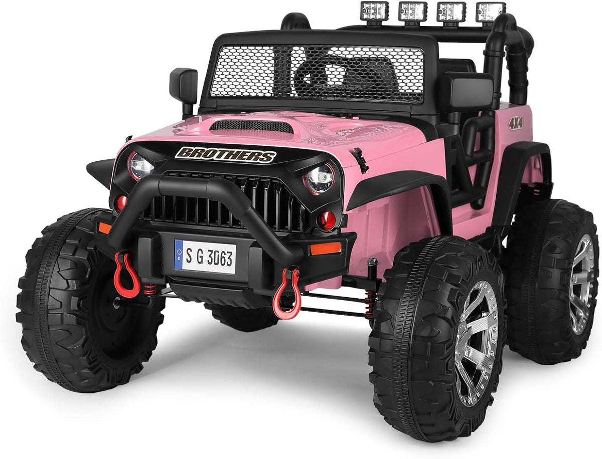 Kids Ride On Truck Electric Car with Parental Remote Control Pink D96286