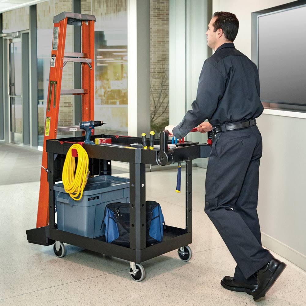 Heavy Duty Utility Cart, 2 Shelves T575782