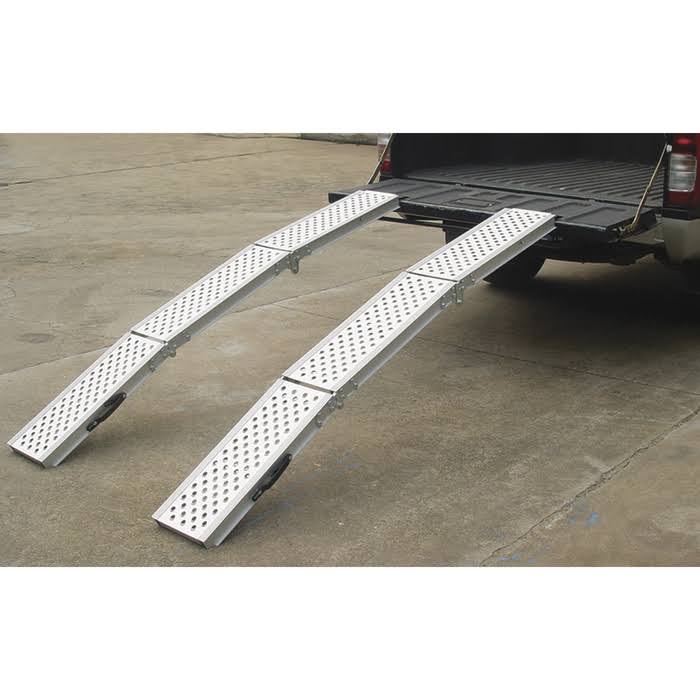 Folding Arched Aluminum Loading Ramp Set 1,000-Lb. Capacity I3579