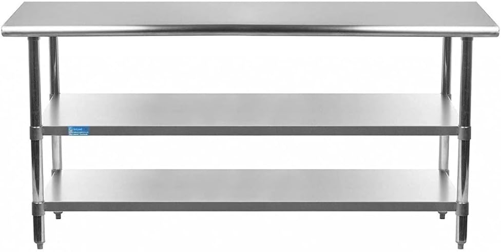 Stainless Steel Table with 2 Shelves J50848