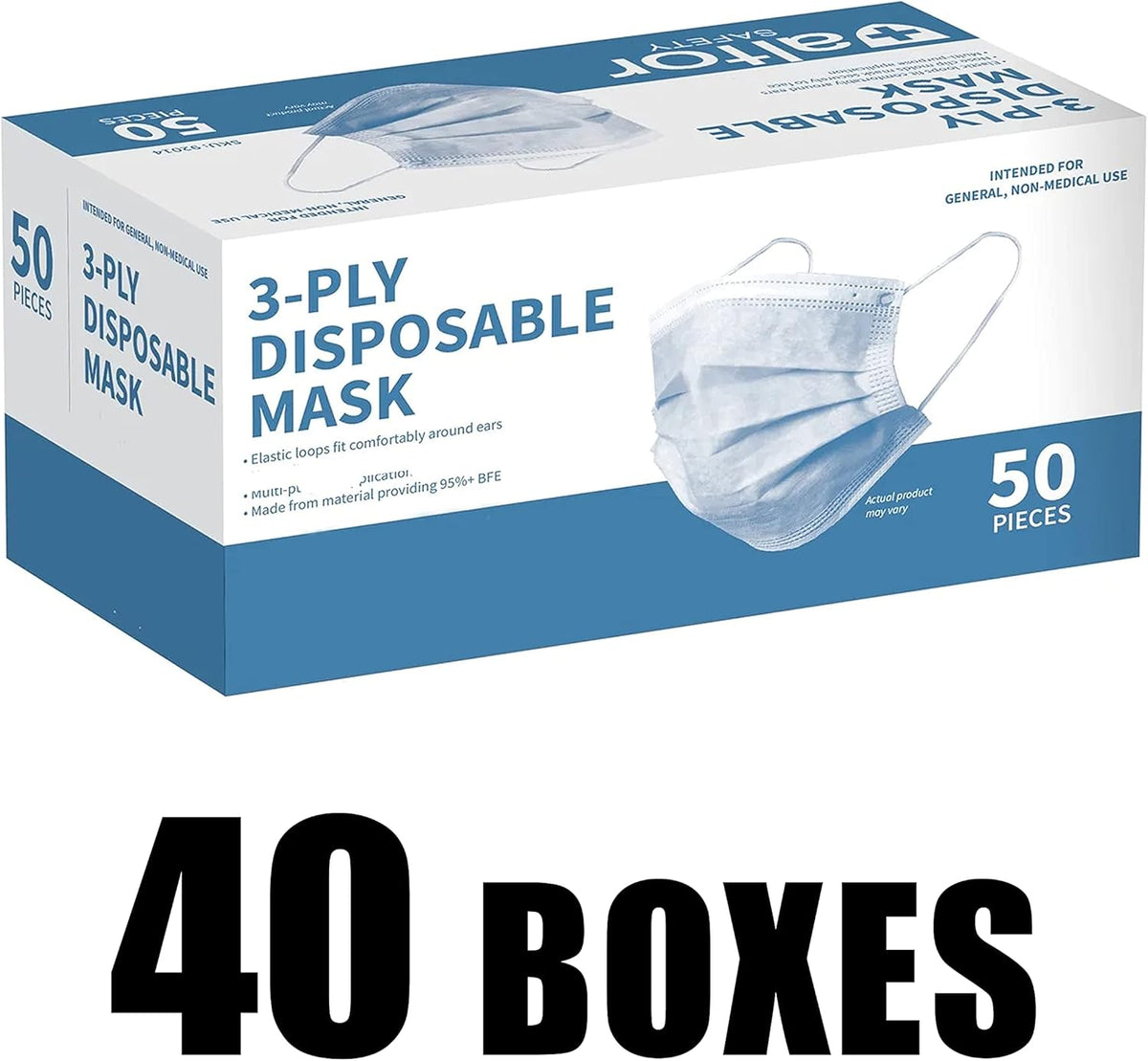 2000 Case Bulk Disposable Face Masks J298509