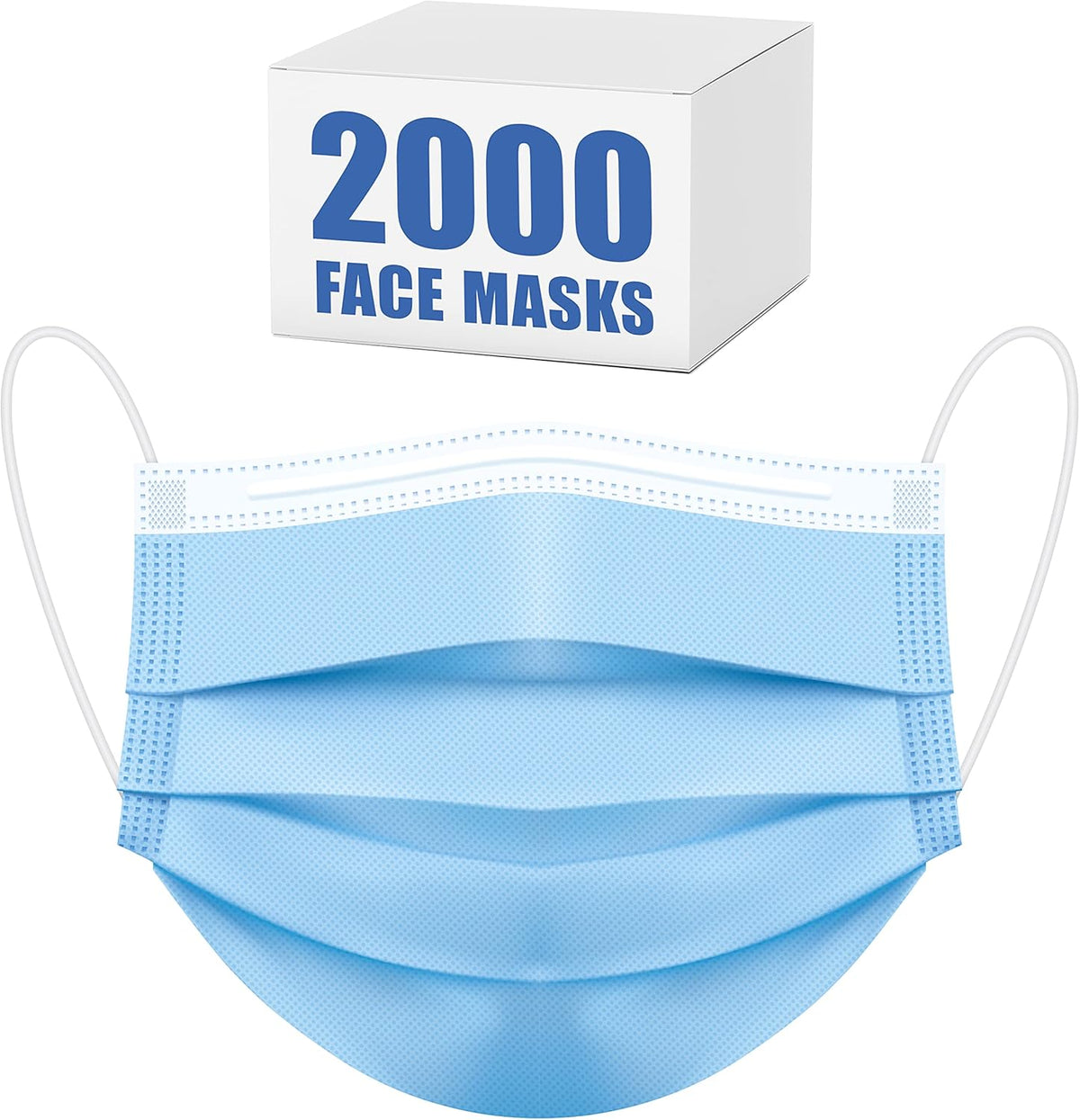 2000 Case Bulk Disposable Face Masks J298509