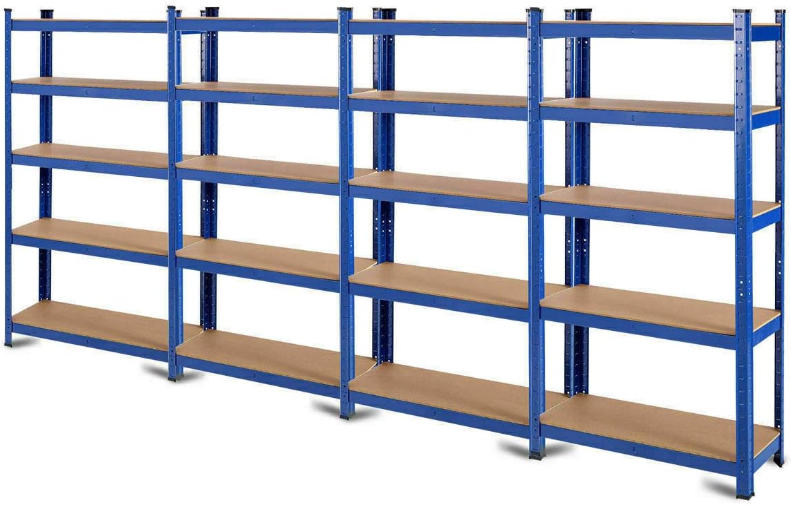 Black 5 Tier Steel Storage Shelves F591413
