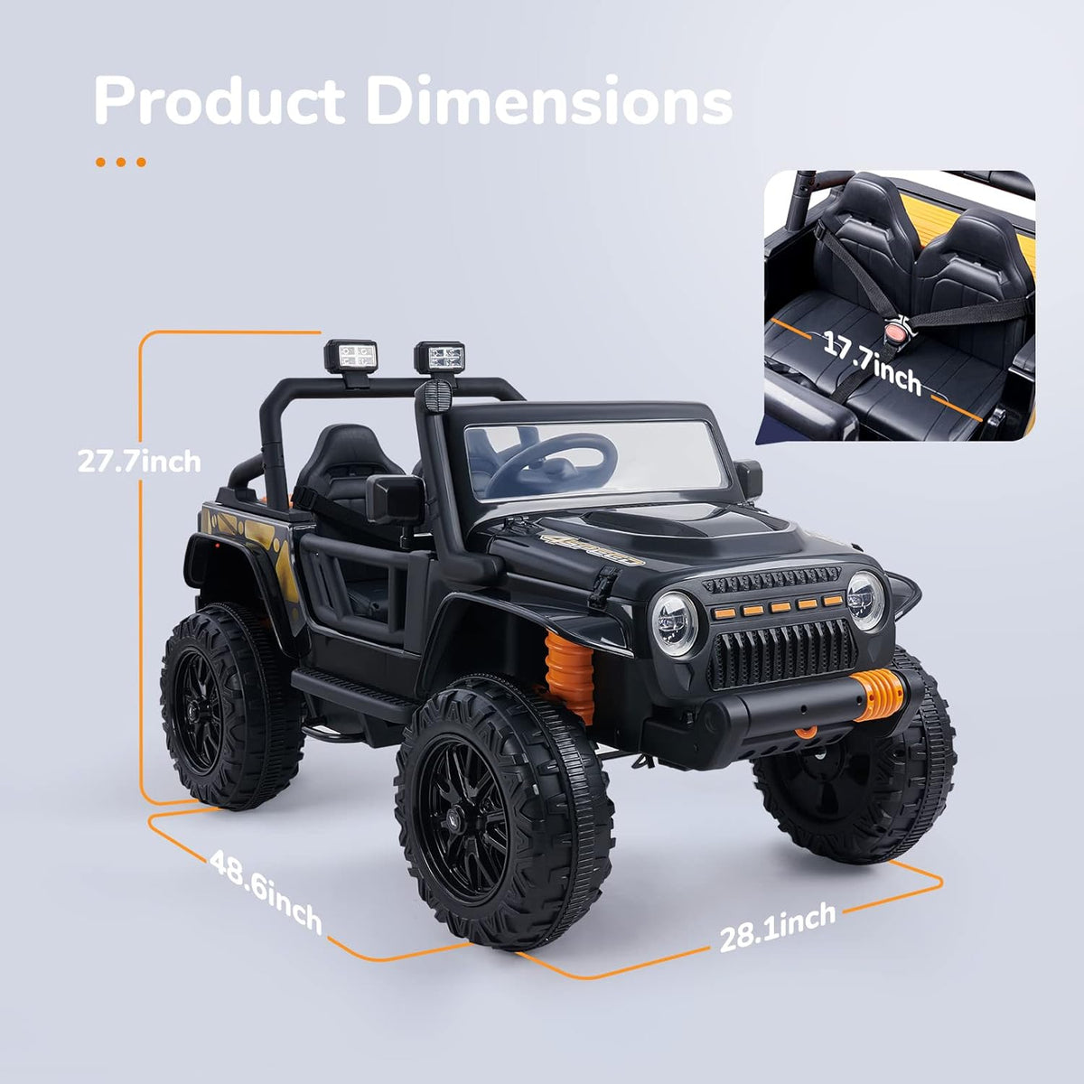 12V Electric Ride On Truck with Parental Remote Control S74869