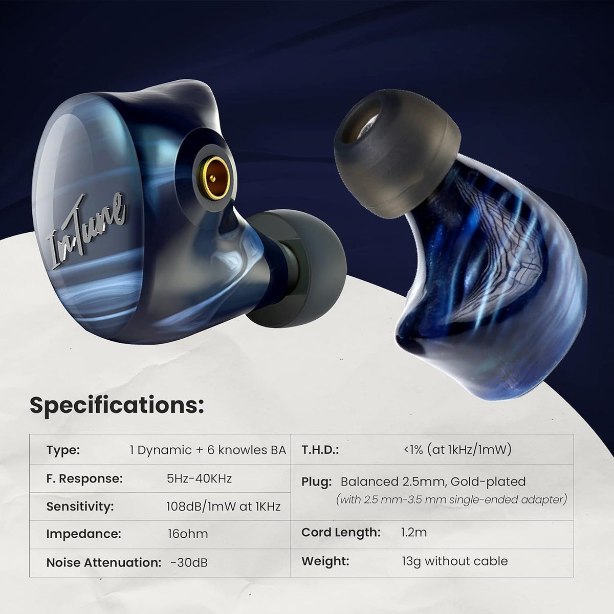 7-Driver In-Ear Monitor with Detachable Audio Cable M520