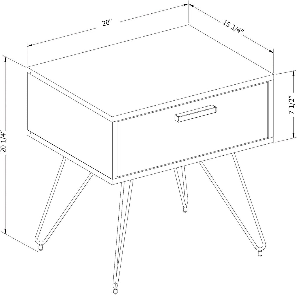 Pure White Nightstand Q2726