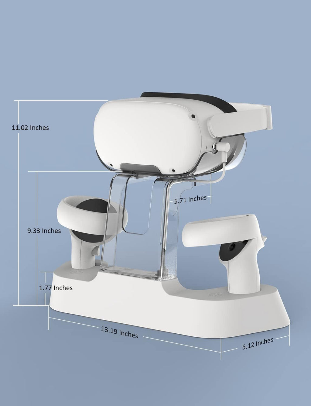 Charging Dock with LED Light, Headset Display Stand and Controller Mount X378