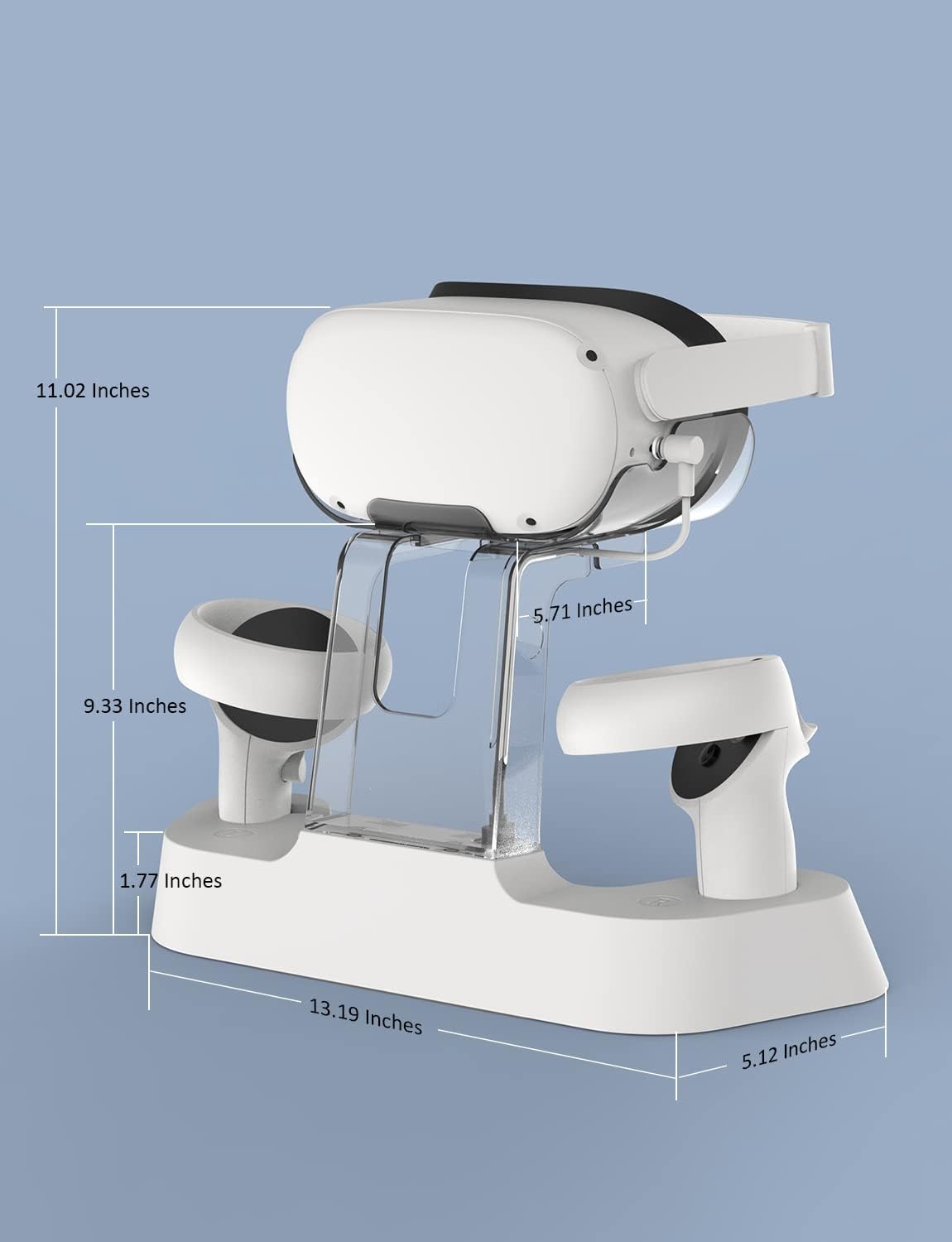 Charging Dock with LED Light, Headset Display Stand and Controller Mount X378