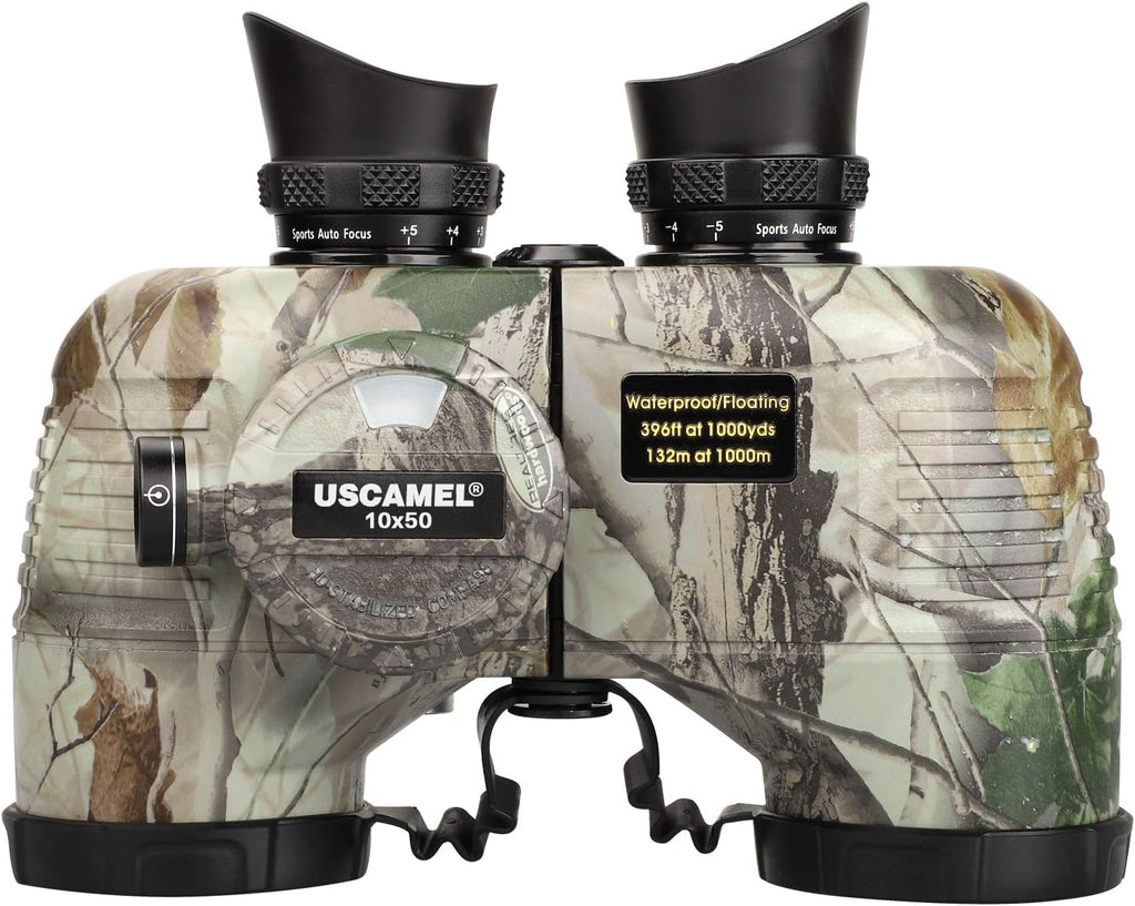 10x50 Waterproof Marine Binoculars with Rangefinder Compass J30884