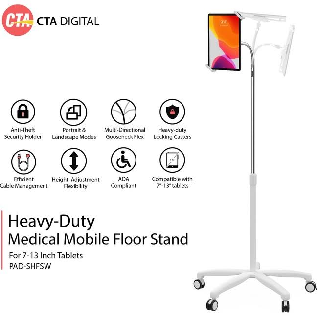 Medical Mobile Floor Stand Cart for Tablet Y631687