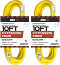 200 Foot Lighted Outdoor Extension Cord 10 Gauge Yellow I993001