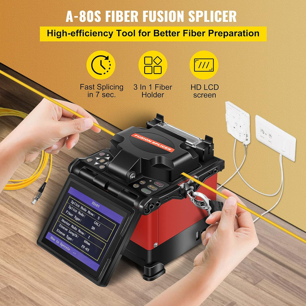 Automatic Focus Fiber Optic Fusion Splicer Kit I8286