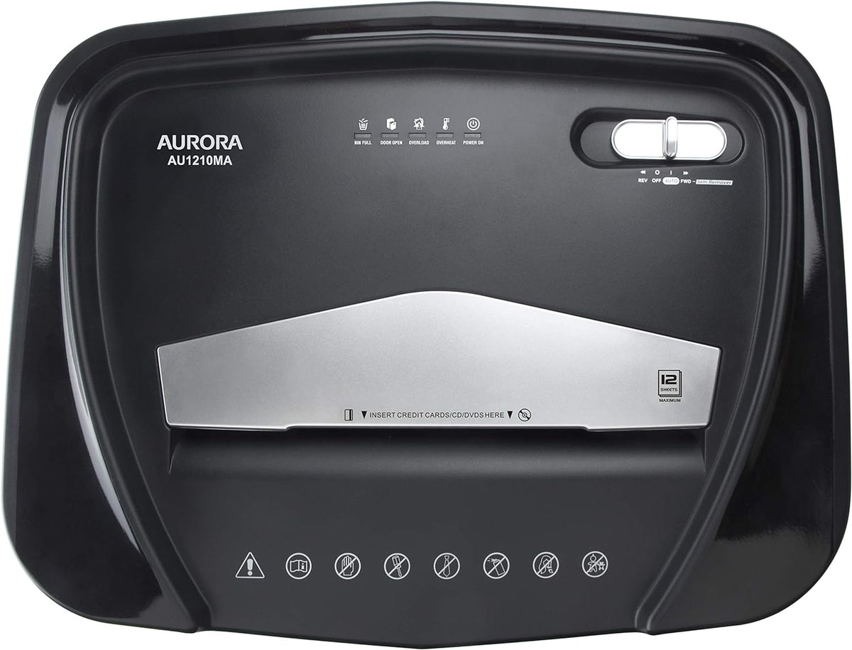 12-Sheet Micro-Cut Paper CD Credit Card Shredder S812