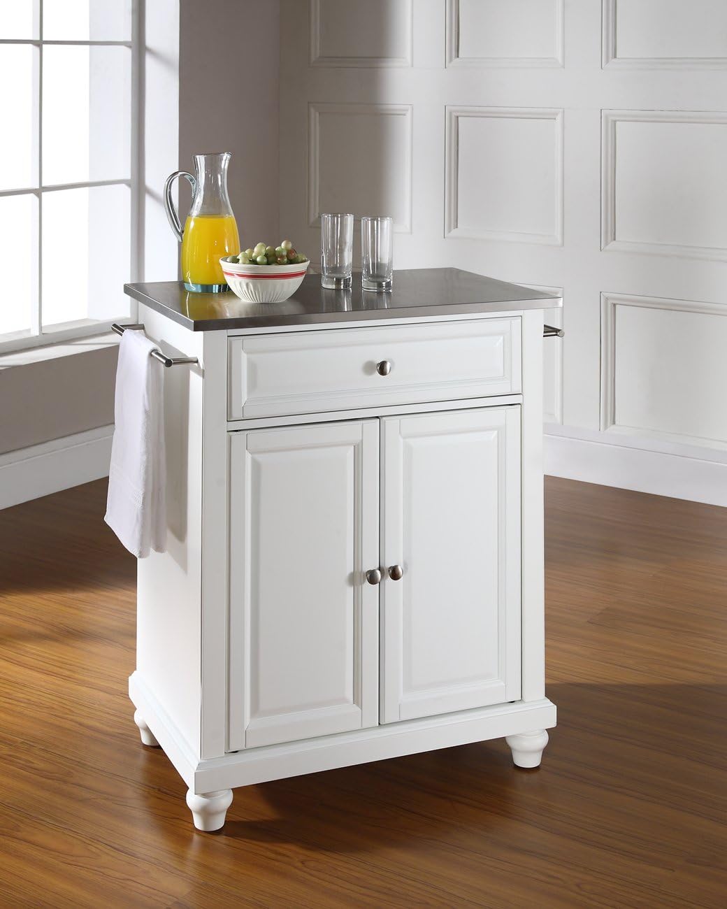 Compact Kitchen Island with Gray Granite Top Z7288