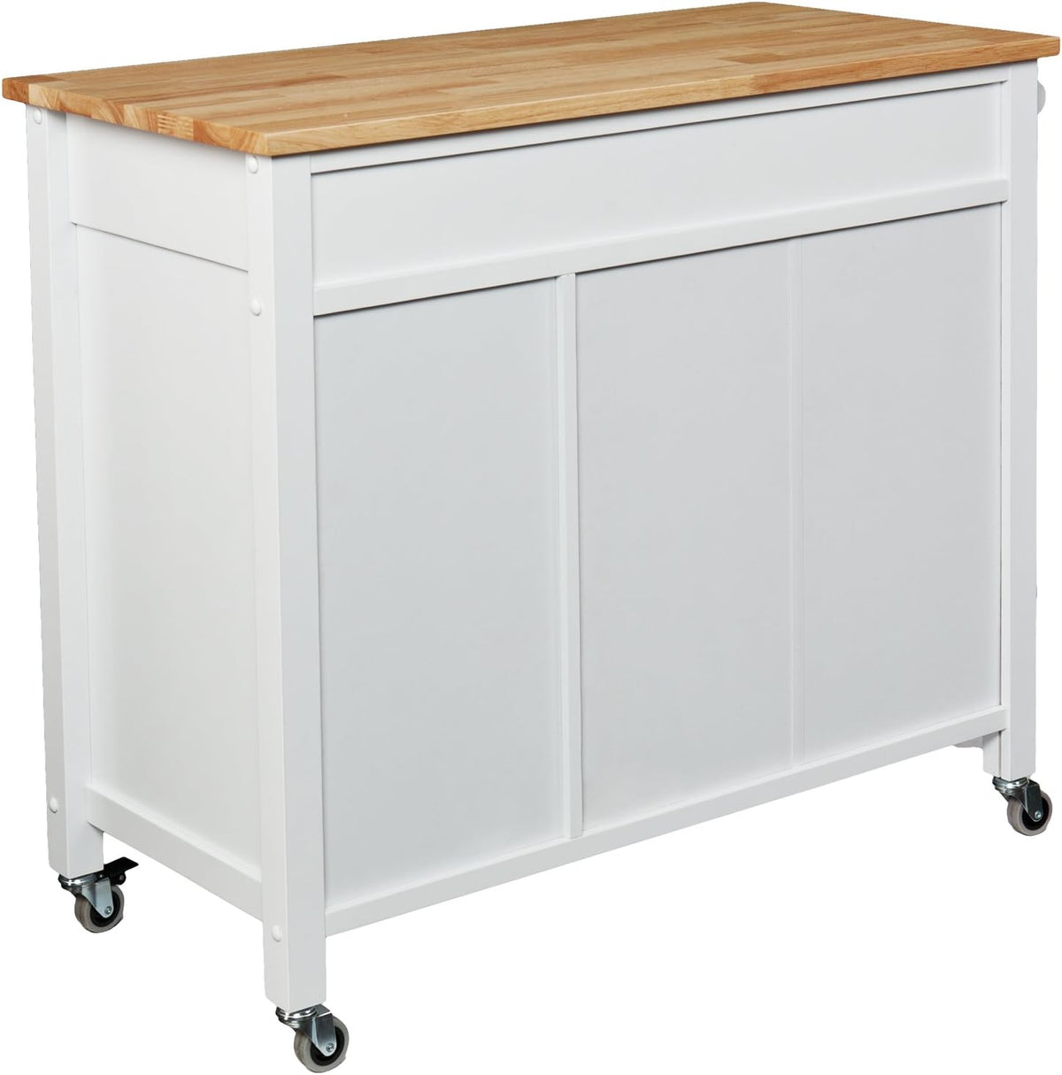 Rolling Kitchen Cart Island with Cabinet D60165