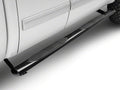 Black 4-Inch Oval Straight End Side Step Bars F405