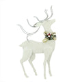 Snowy White Glitter Embellished Reindeer Christmas Tabletop Decor B201351