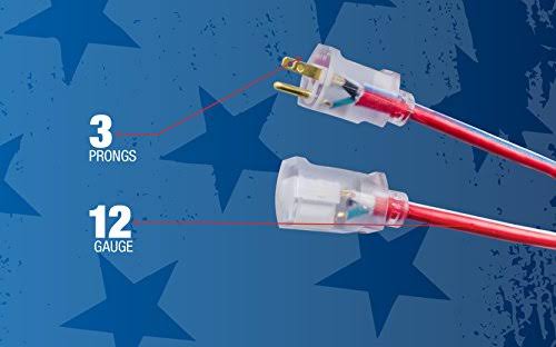 100-Feet 12/3 Extension Cord with Lighted End G865